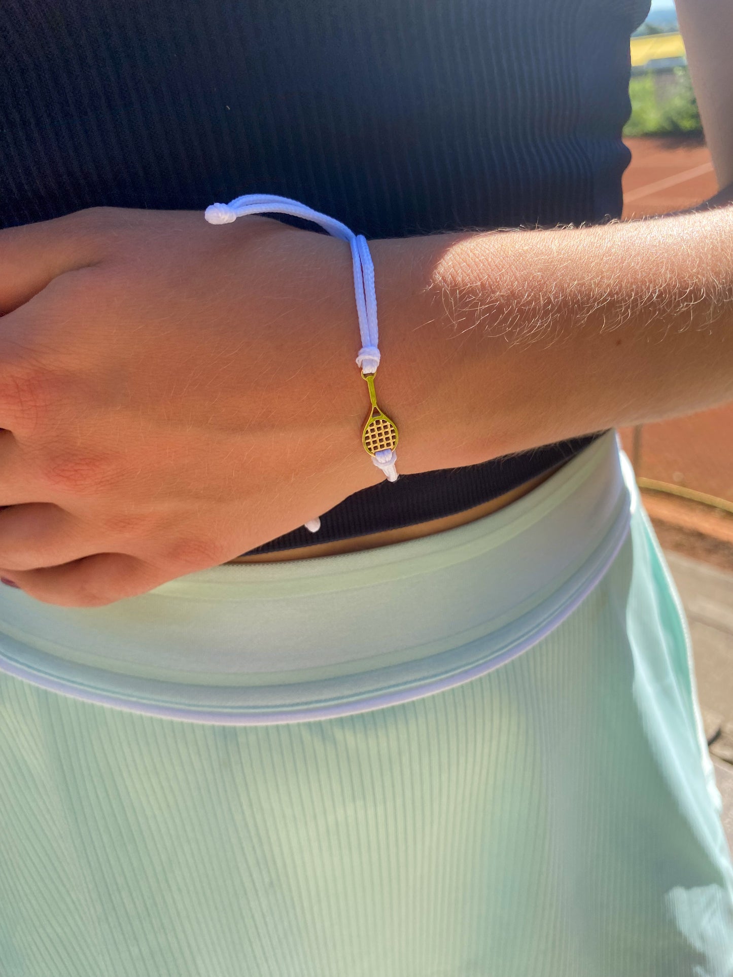 Tennis Armband weiß/rosé