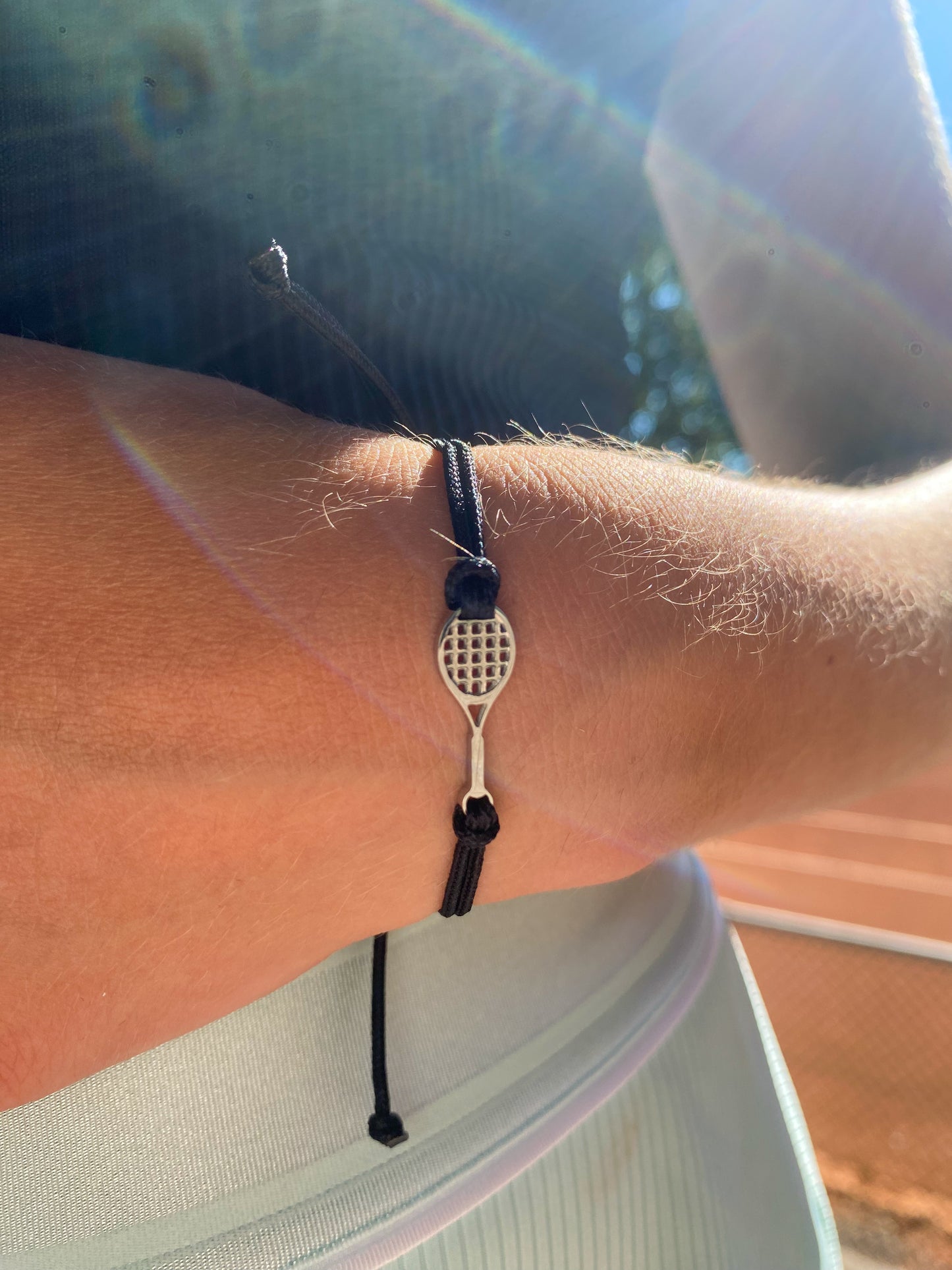 Tennis Armband schwarz/silber