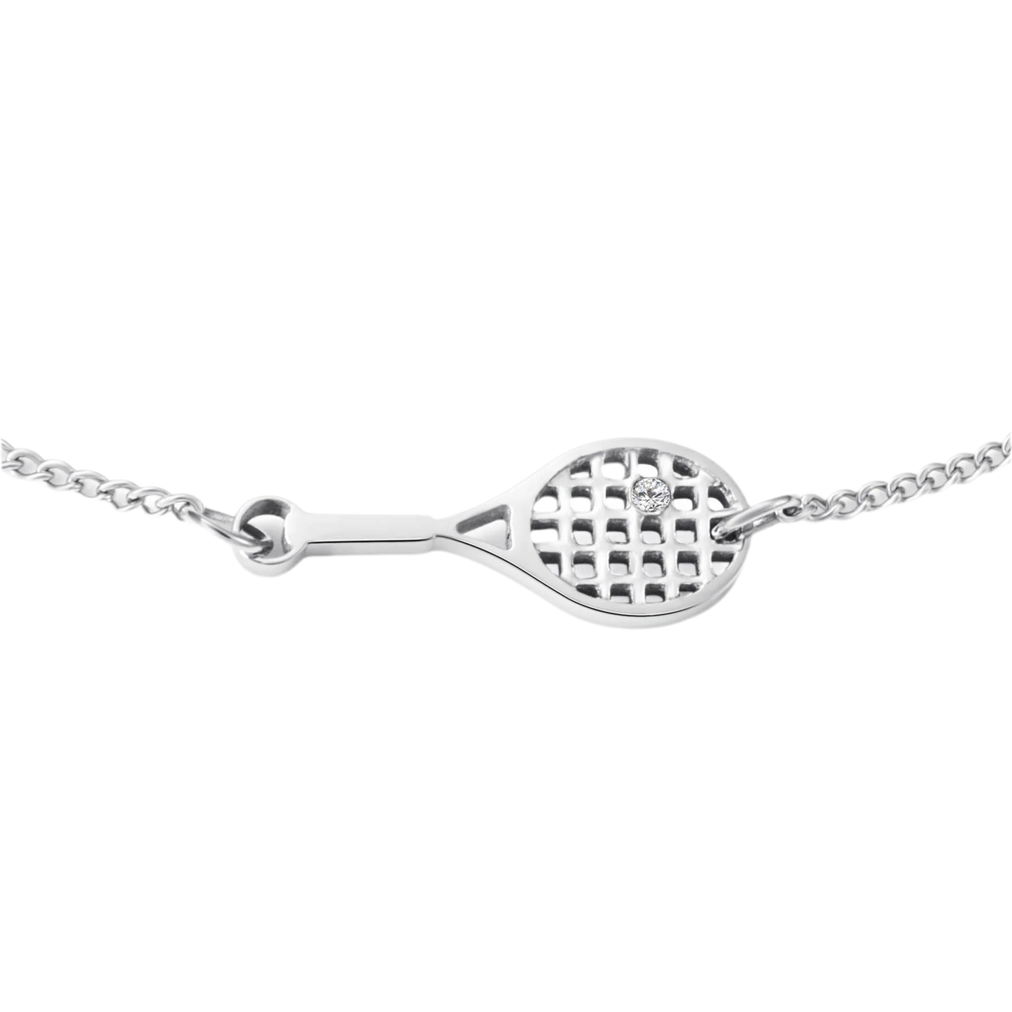Tennis Chain Armband Silber