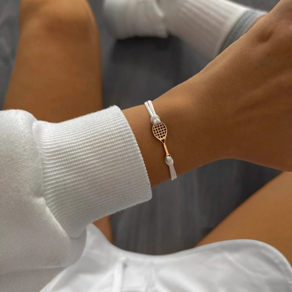 Tennis Armband weiß/rosé