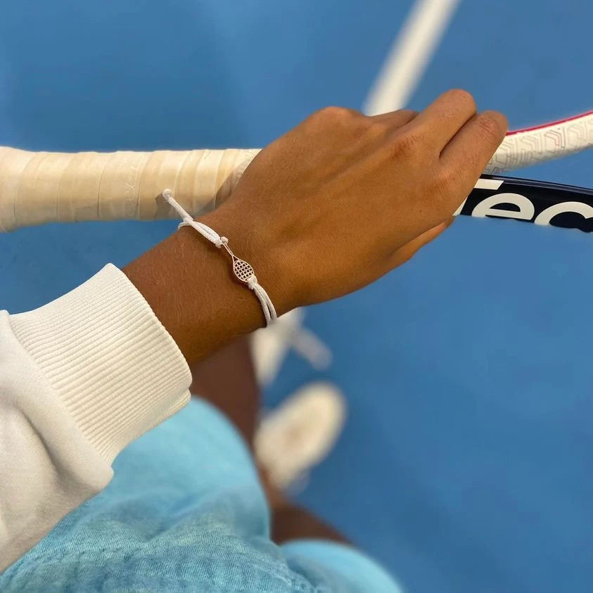 Tennis Armband weiß/rosé