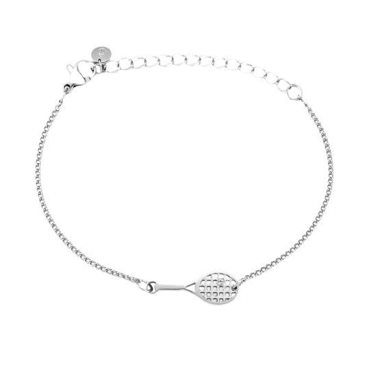 Tennis Chain Armband Silber