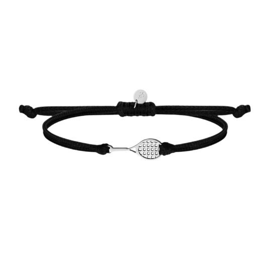 Tennis Armband schwarz/silber